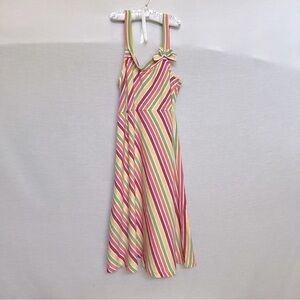 Gymboree Pink Yellow Green Striped Sundress